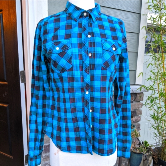 Y2K Ecko Unlimited plaid shirt - Picture 1 of 3